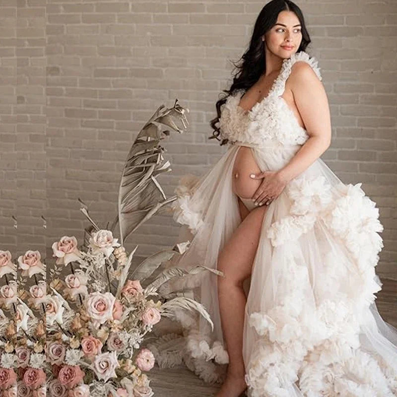 nvxiot - Maternity Dresses Photoshoot Pregnancy vestidos para embarazadas baby shower
