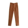 nvxiot - 2024 New Chic Fashion Woman Pants Office Wear Pants for Women Vintage High Waist Zipper Fly Female Ankle Trousers Mujer Gothic