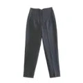 nvxiot - 2024 New Chic Fashion Woman Pants Office Wear Pants for Women Vintage High Waist Zipper Fly Female Ankle Trousers Mujer Gothic