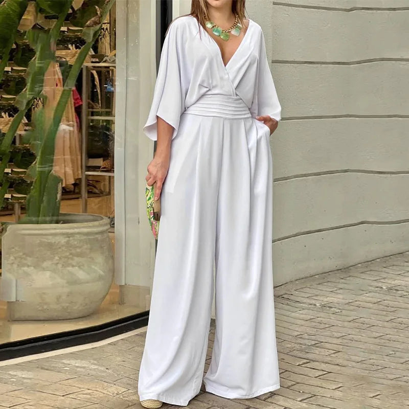 nvxiot - Long jumpsuits Full Length For Women Long Pants Female Bodysuit Long Sleeves Summer Clothes Women 2024 Elegant Mujer Jumpsuit