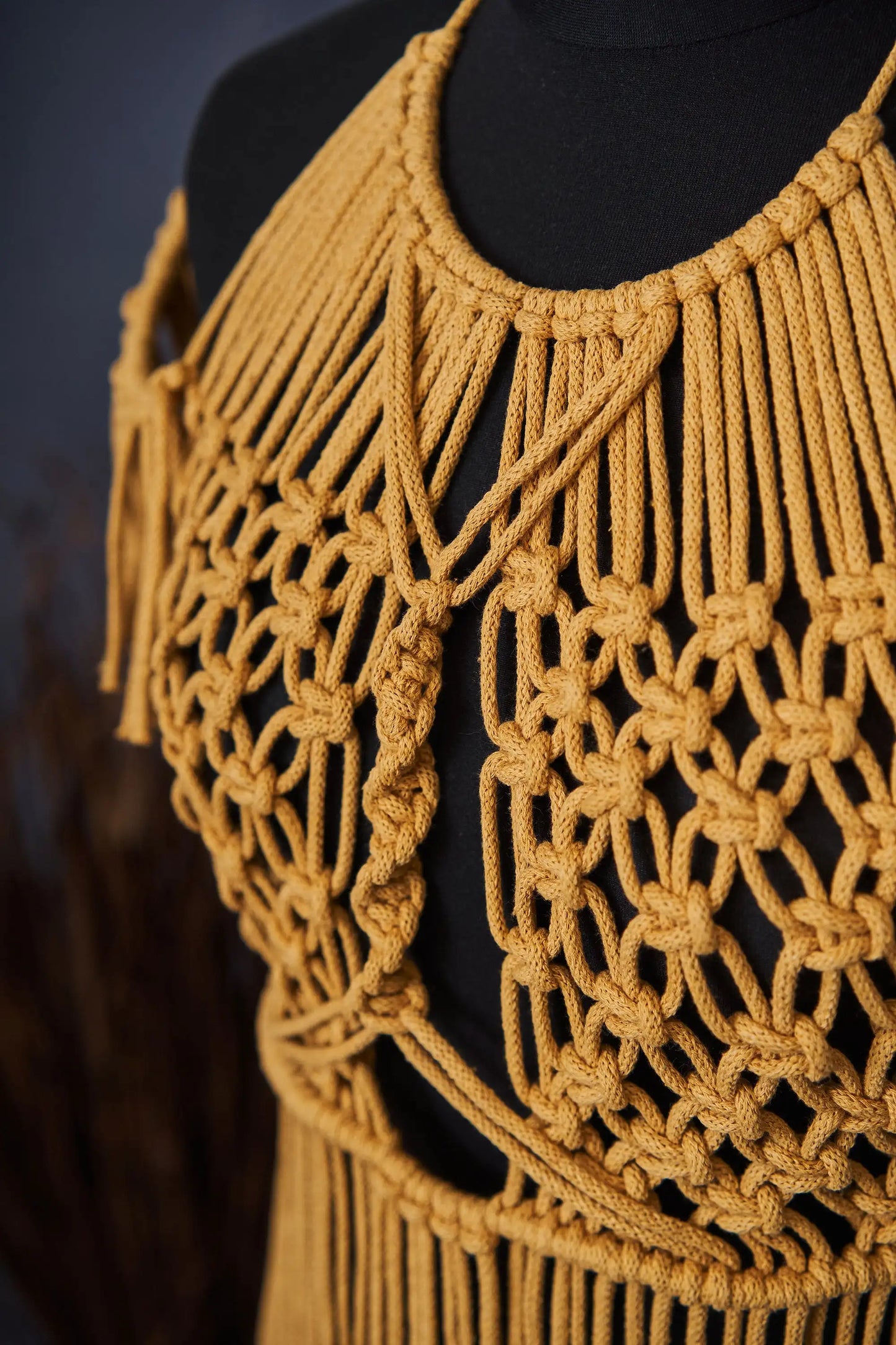 nvxiot - Macrame Maternity Dress for photo shoot, bohemian rope dress, boho gown for pregnancy session,