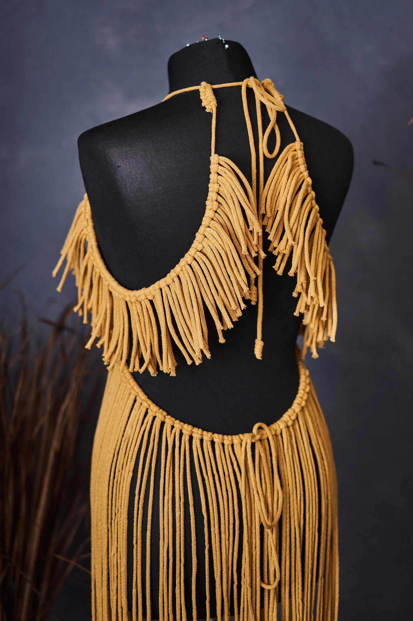 nvxiot - Macrame Maternity Dress for photo shoot, bohemian rope dress, boho gown for pregnancy session,