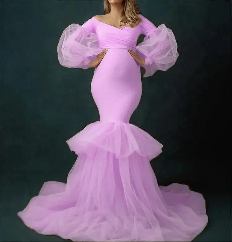 nvxiot - New Arrival Photoshoot Dress Pregnant Women Clothes Sexy Pregnancy Dresses Maternity for Photography