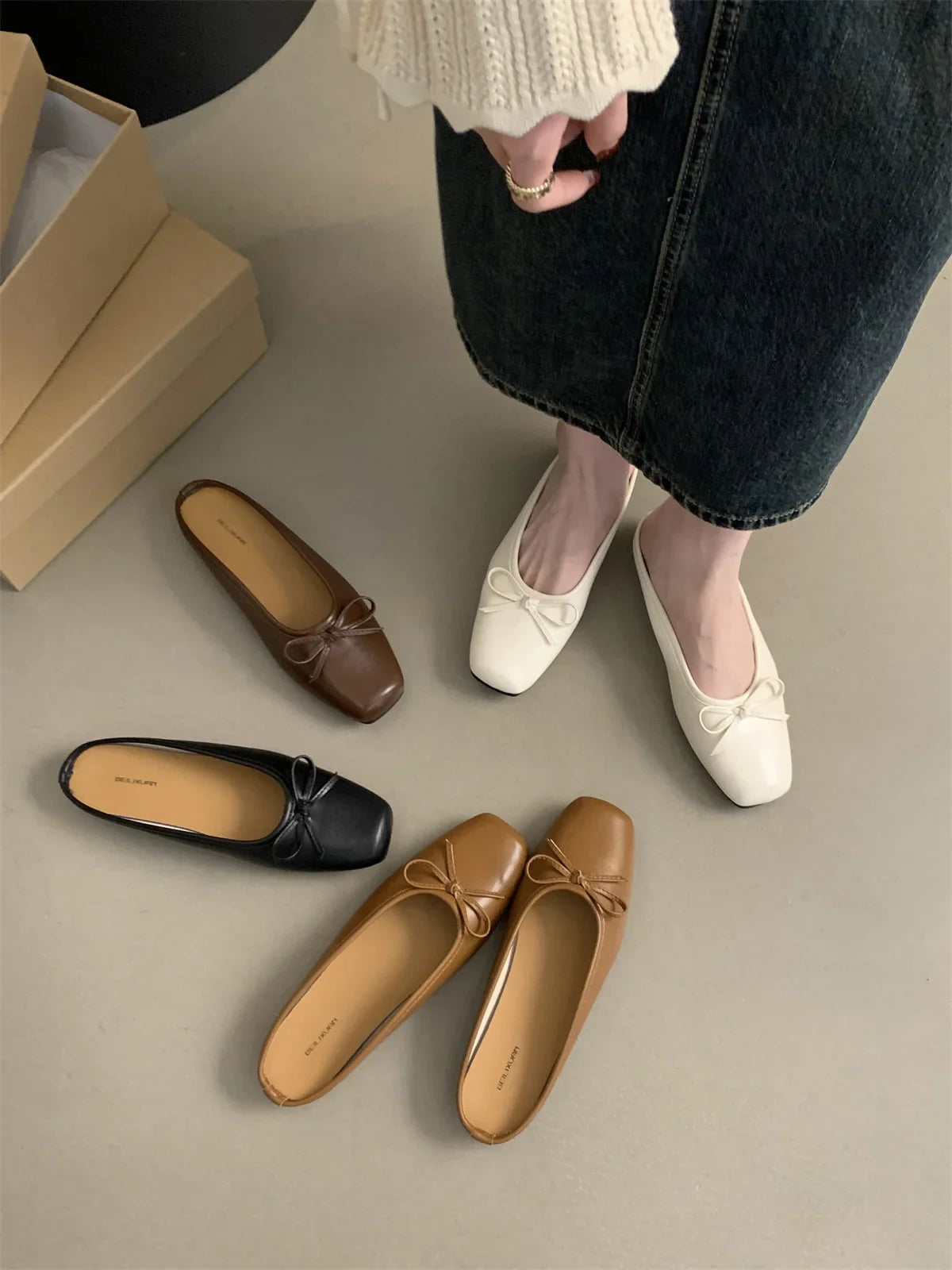 MQTIME - Wearing Slippers Outside 2024 Summer New Fashion Baotou Muller Shoes Casual Single Shoes Flat Heel Half Slippers Women's Shoes