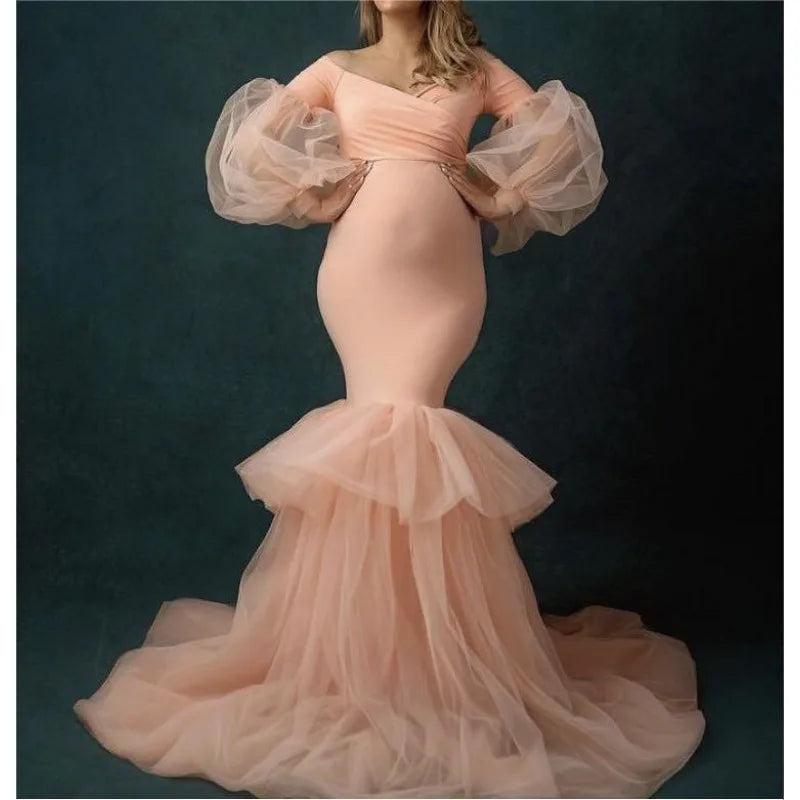 nvxiot - New Arrival Photoshoot Dress Pregnant Women Clothes Sexy Pregnancy Dresses Maternity for Photography