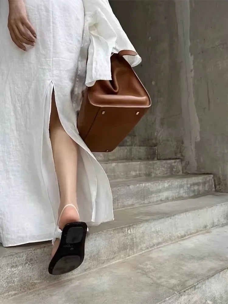 MQTIME - Vintage White Linen Maxi Skirt Straight Cotton High Waisted Split Casual Long Skirts for Women Office Lady Summer Skirt