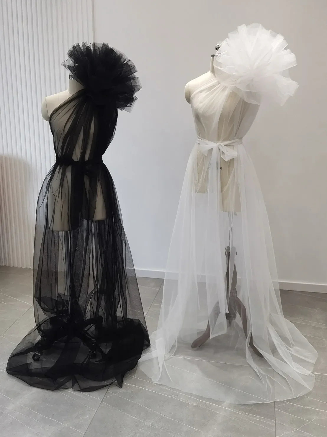 nvxiot - See Through Sexy Maternity Photoshoot Dresses One Shoulder Pregnant Women Photography Props Gowns Premama Evening Bathrobe Tulle