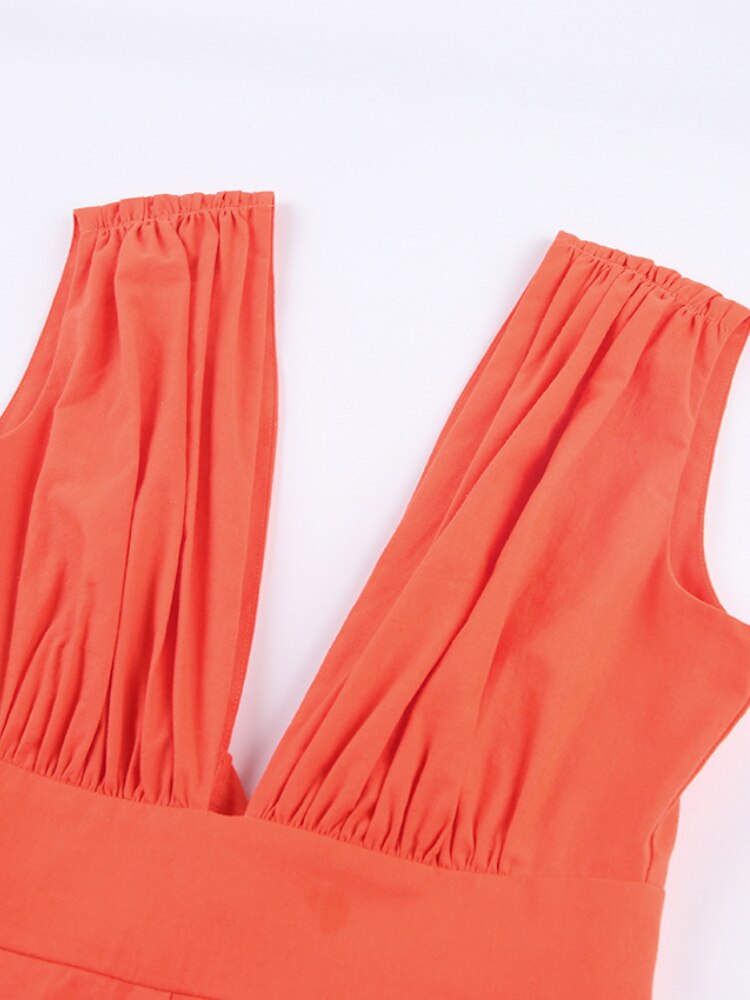 nvxiot 2023 Summer Fashion Solid Color Sexy Loose Sleeveless Casual Wide Leg Pants Women's Dress Jumpersuit Women One Piece Jumpsuit