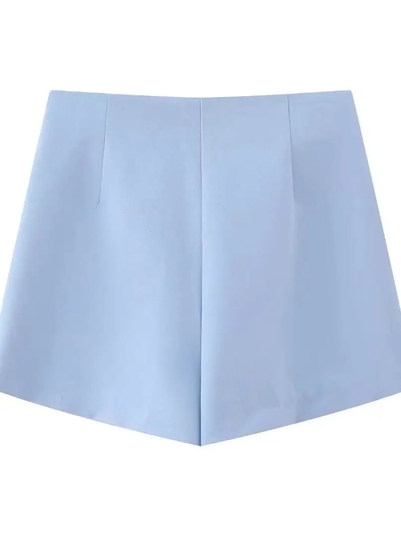 MQTIME - NEW Summer Women Solid Color Button Zipper Pockets Decoration Vintage Streewear Sweet Skirts