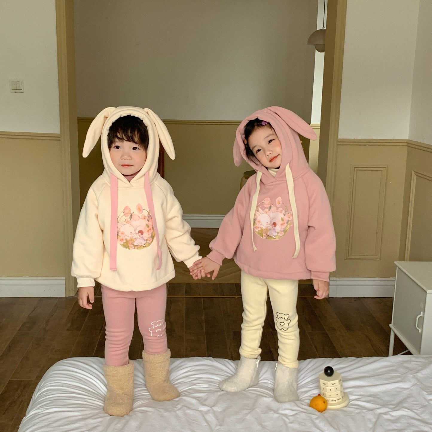 nvxiot Kids Sweatshirt New Winter Baby Warm Long Sleeve Cartoon Hooded Sweatshirts Fleece Toddler Girls Clothes Casual Pullover Tops