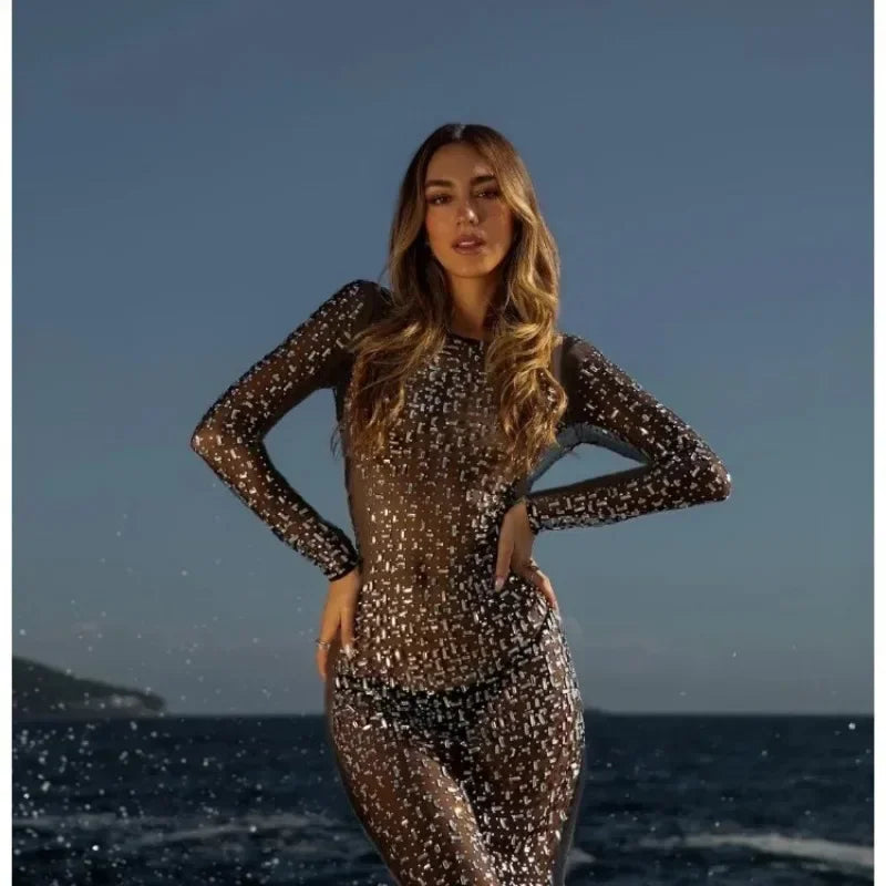 nvxiot - Maternity Shiny Dress for Photoshoot Sparkling Maternity Gown Baby Shower Платье Для Беременных Ropa Vestidos Para Embarazadas