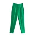 nvxiot - 2024 New Chic Fashion Woman Pants Office Wear Pants for Women Vintage High Waist Zipper Fly Female Ankle Trousers Mujer Gothic