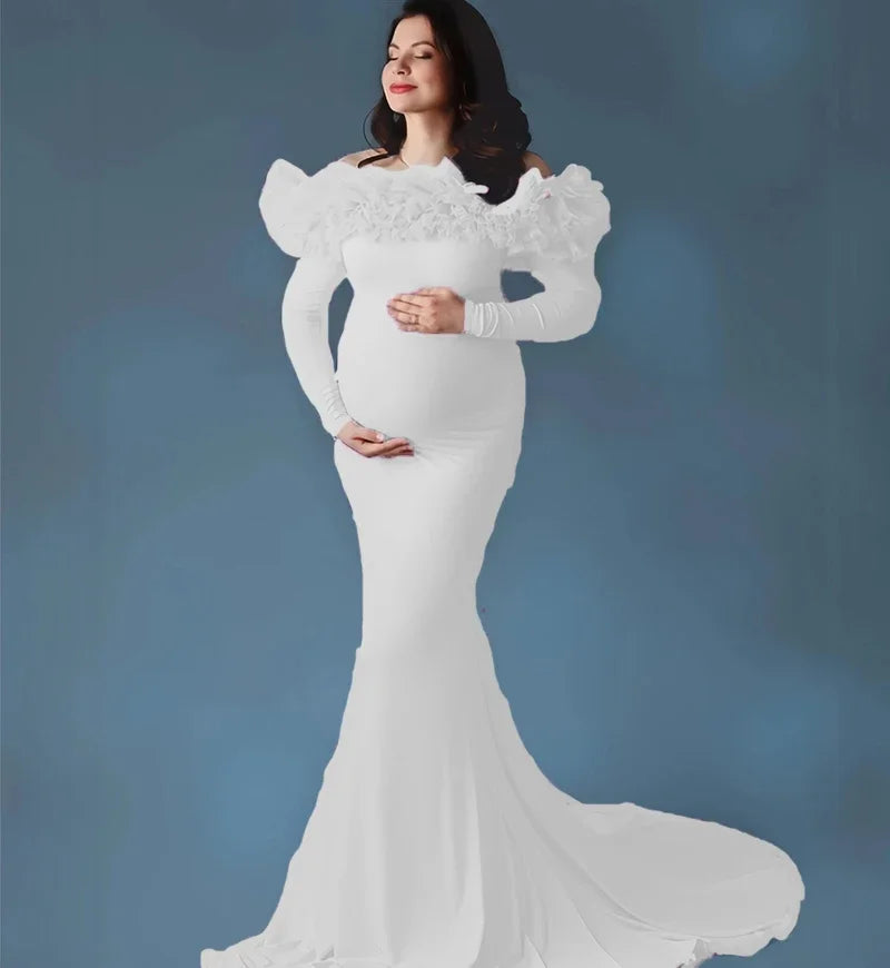 MQTIME - Maternity Dress Photoshoot Dress Baby Shower Dress Maternity Dress