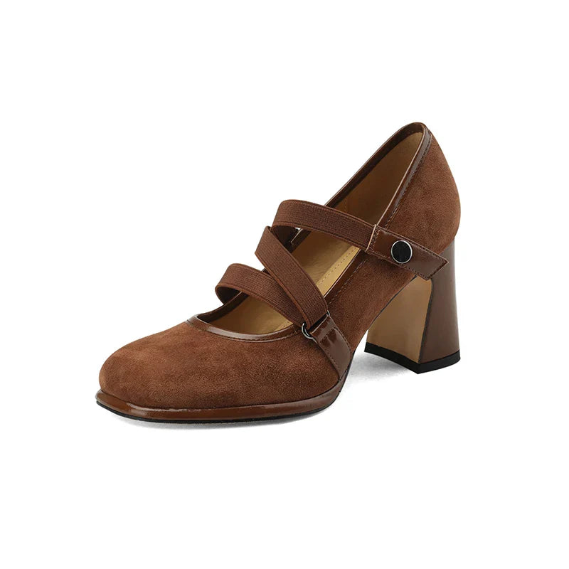 MQTIME - new Autumn women pumps natural leather 22-24.5cm sheepskin+cowhide full leather Mary Jane shoes cross-tied women shoes