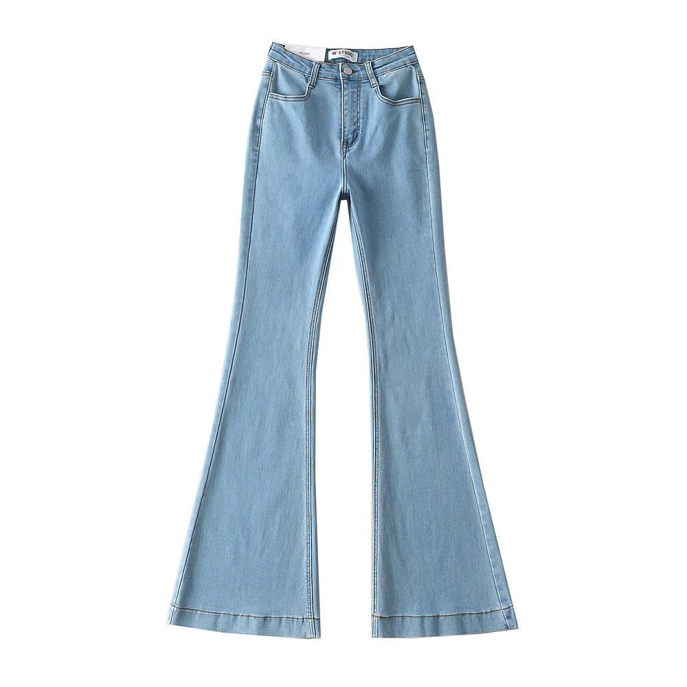 nvxiot Vintage clothes high waist skinny jeans woman korean streetwear women jeans blue flare jeans black pants denim y2k streetwear