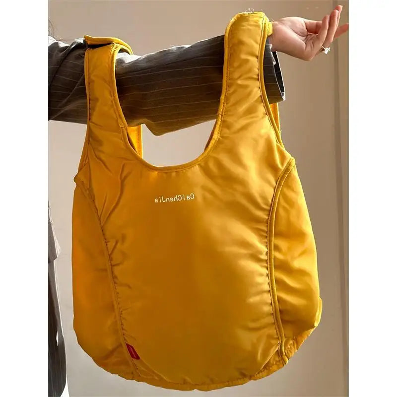nvxiot - Hot Girls Yellow Backpack Women Retro Large Capacity Y2k Backpacks Female Vintage Fashion Mochila Schoolbag Aesthetic