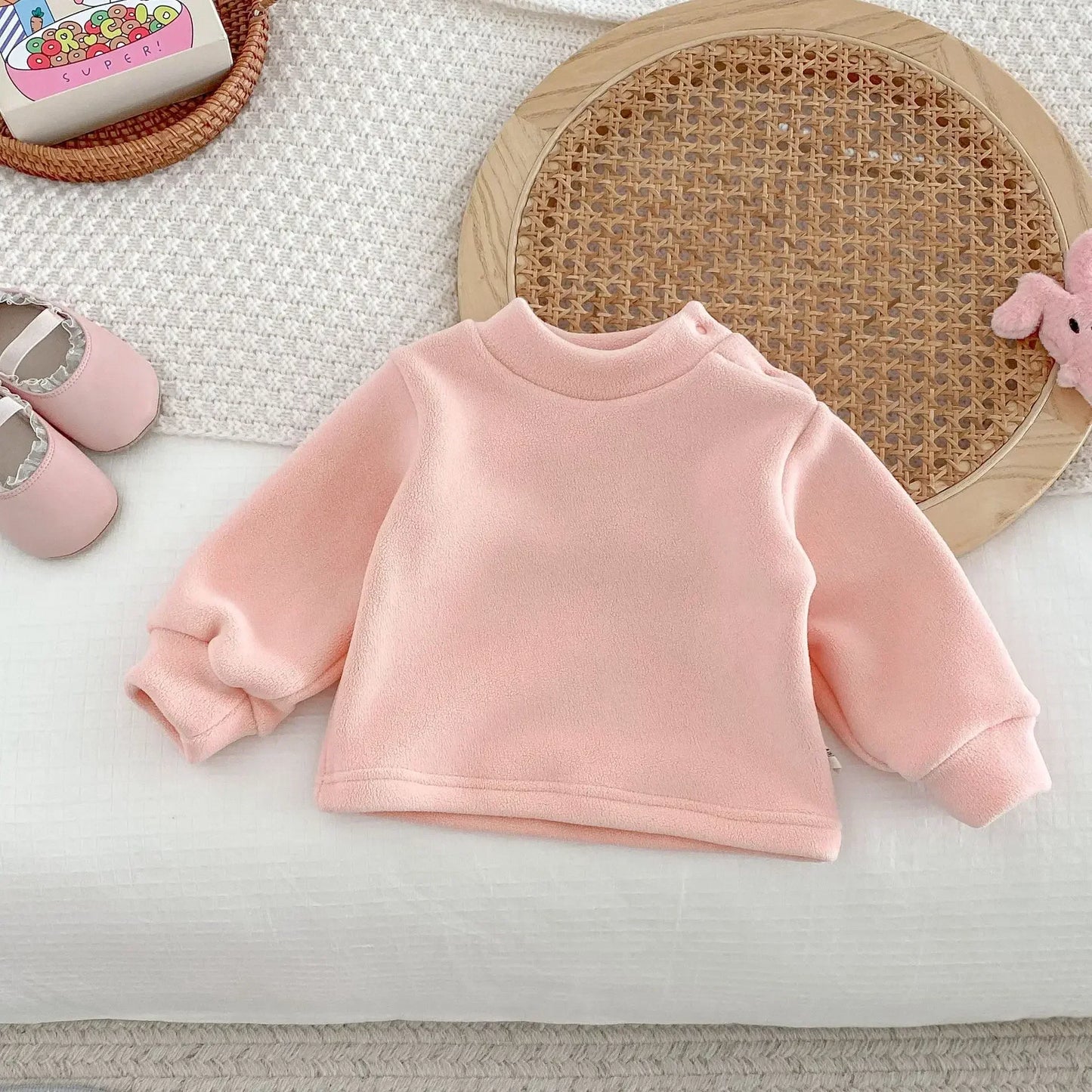 MQTIME - Autumn/Winter Baby Fleece Rompers 0-2 Y Infant Girls Sweet Heart Sleeveless Jumpsuit Toddler Warm Fur Outwear