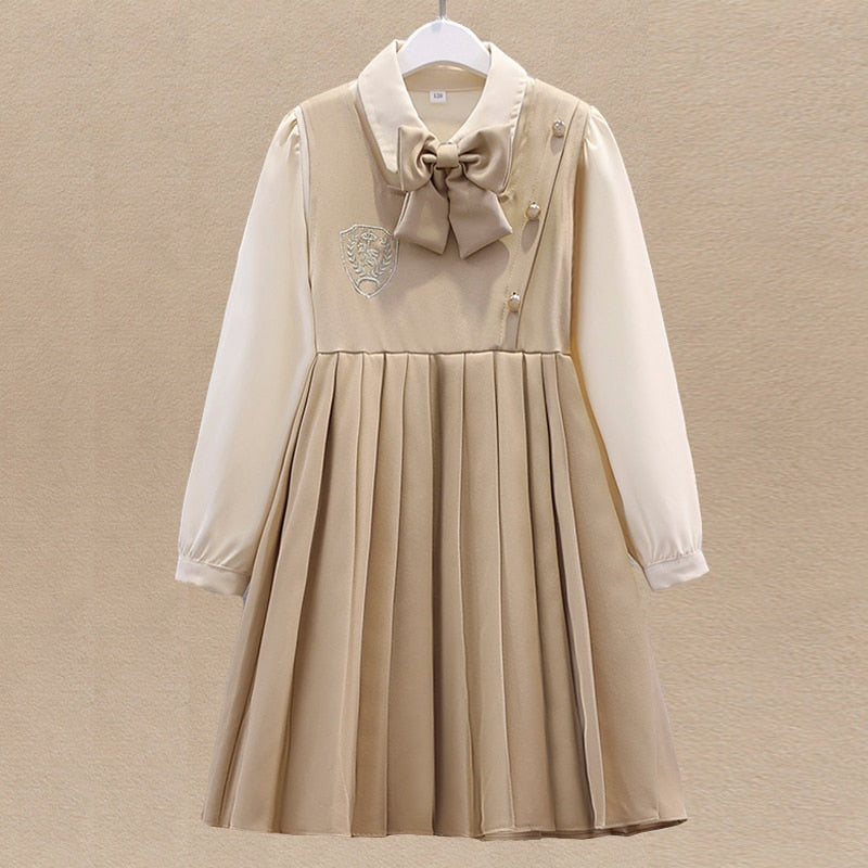 nvxiot Autumn School Uniform Girls Sets for Kids Suits Clothes Tops & Dress Outfits Teenagers Student Children Costumes 6 8 10 12 Years