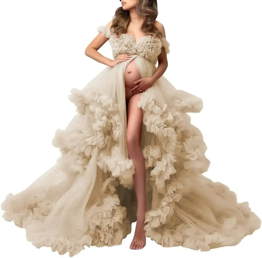 nvxiot - Maternity Dresses Photoshoot Pregnancy vestidos para embarazadas baby shower