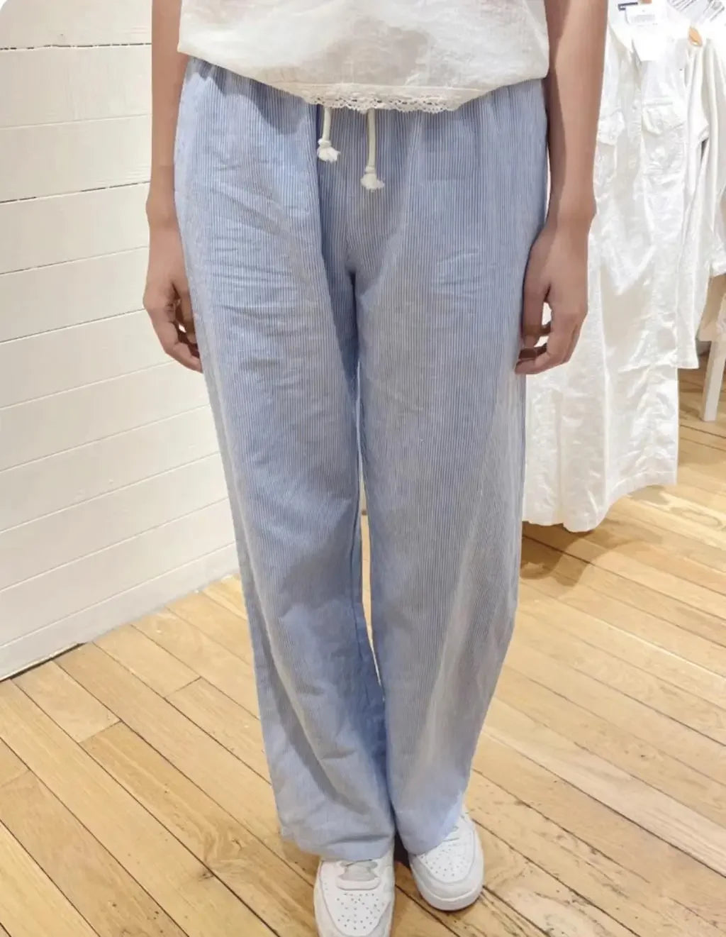 nvxiot - Yaphleet Y2K Girls Vintage Striped Wide Leg Pants 2024 Spring Fashion Ladies Casual Straight Pants for Women Streetwear Bottoms