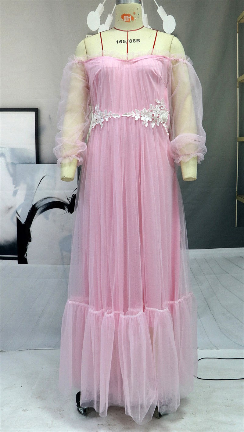 nvxiot Maternity Dresses For Baby Showers Sexy Long Tulle Pregnant Women Photography Shoot Party Wedding Pregnancy Maxi Gown Photo Prop