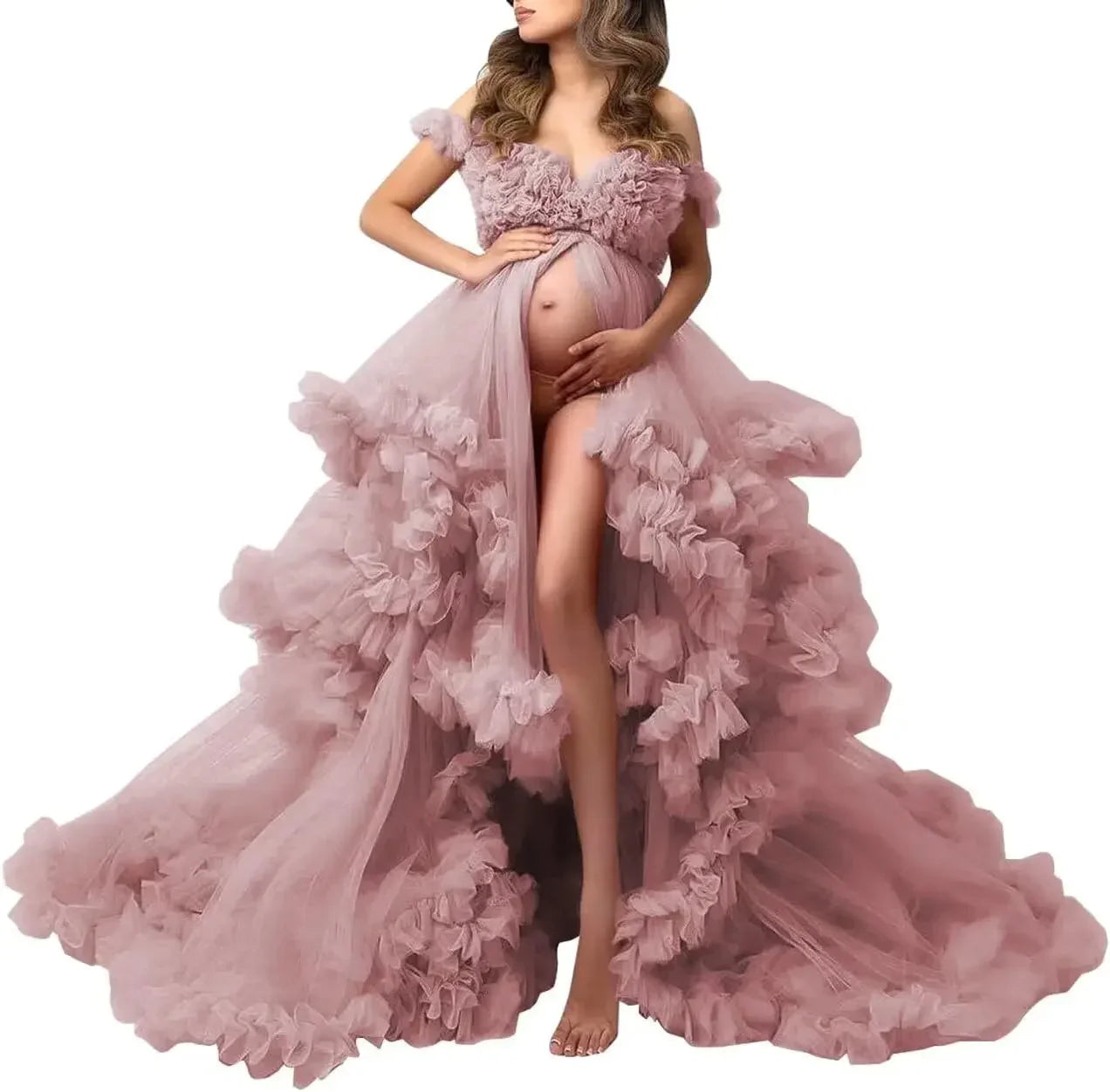 nvxiot - Maternity Dresses Photoshoot Pregnancy vestidos para embarazadas baby shower