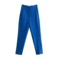 nvxiot - 2024 New Chic Fashion Woman Pants Office Wear Pants for Women Vintage High Waist Zipper Fly Female Ankle Trousers Mujer Gothic