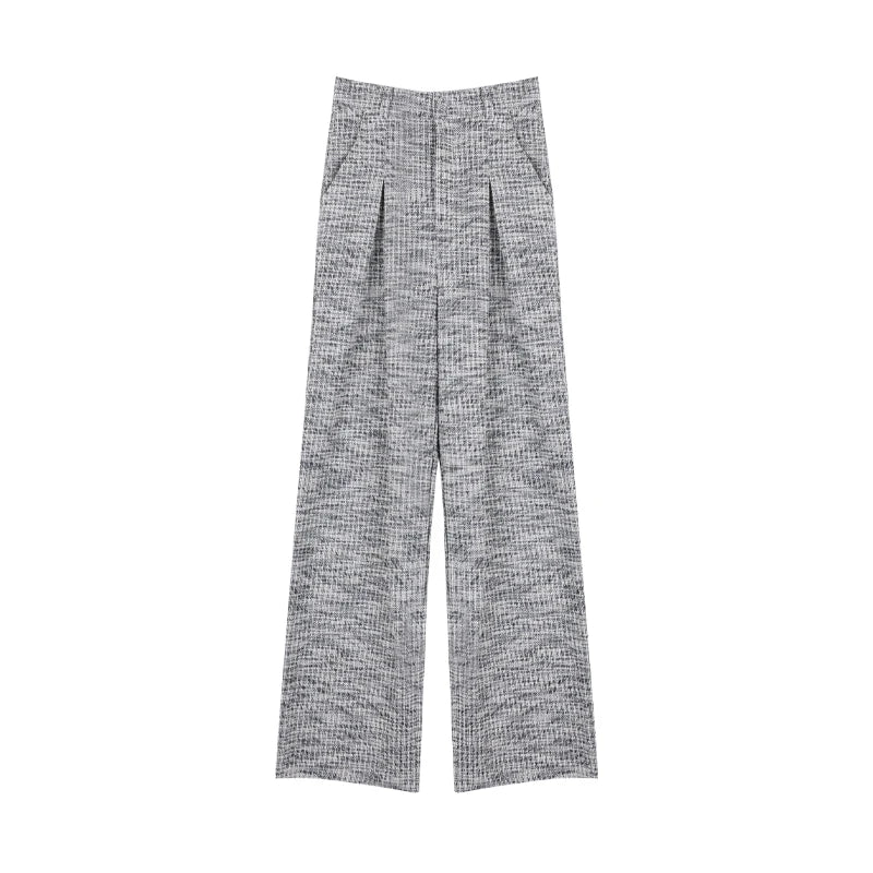 nvxiot Vintage Y2K Contrast Color Patchwork Loose Casual Pants Women Summer New High Waist Fashion All-match Straight Pants