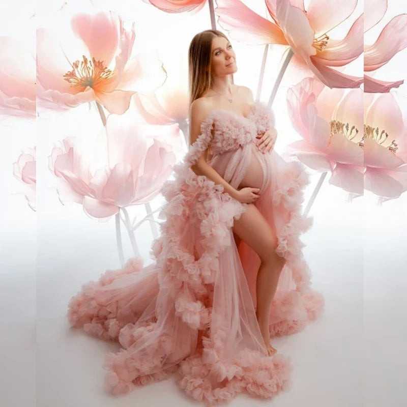 nvxiot - Maternity Dresses Photoshoot Pregnancy vestidos para embarazadas baby shower