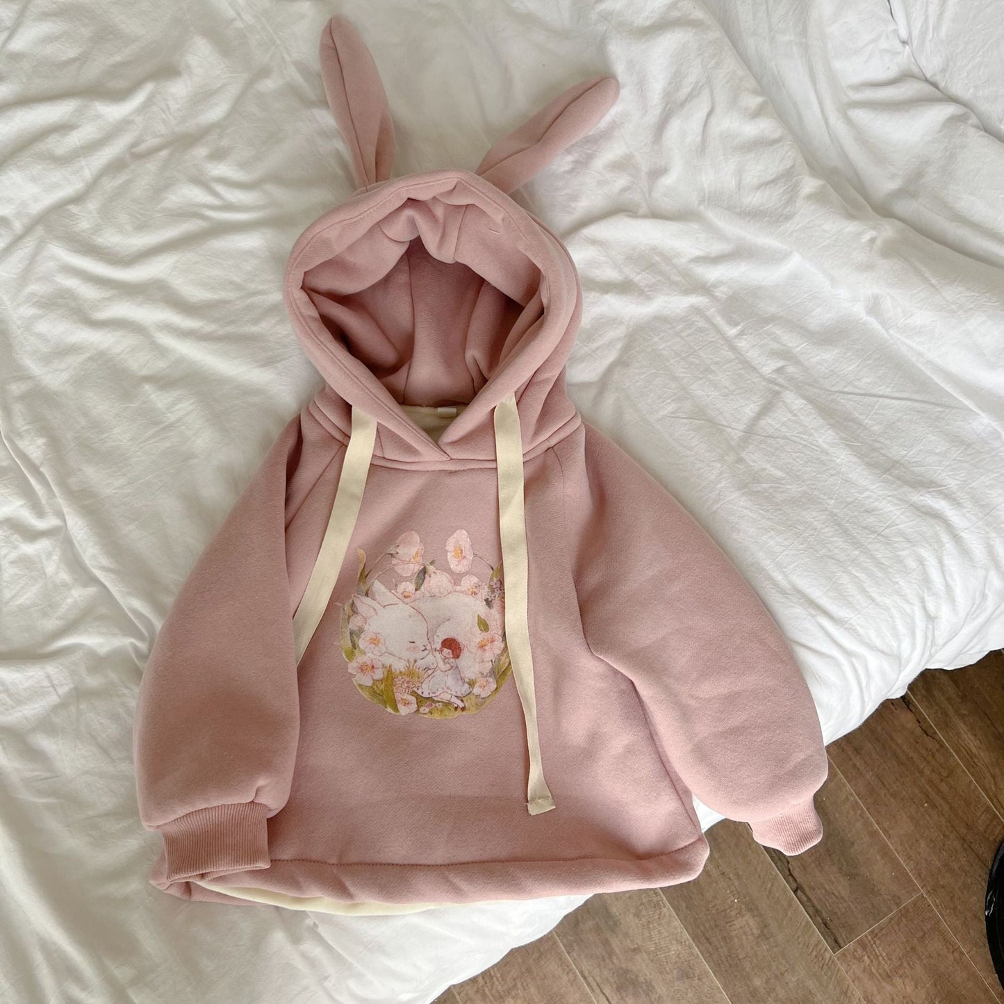 nvxiot Kids Sweatshirt New Winter Baby Warm Long Sleeve Cartoon Hooded Sweatshirts Fleece Toddler Girls Clothes Casual Pullover Tops