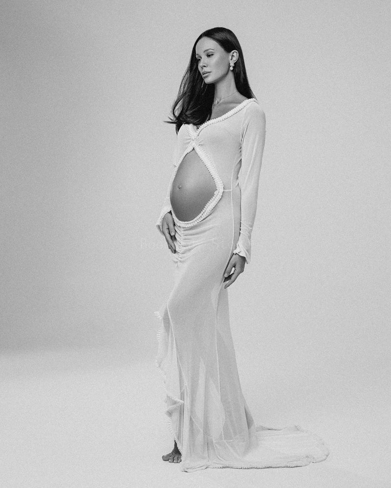 nvxiot - Maternity DressesElegant Maternity Dress for Baby Shower Photography Chic and Comfortable Apparel for Expectant Moms