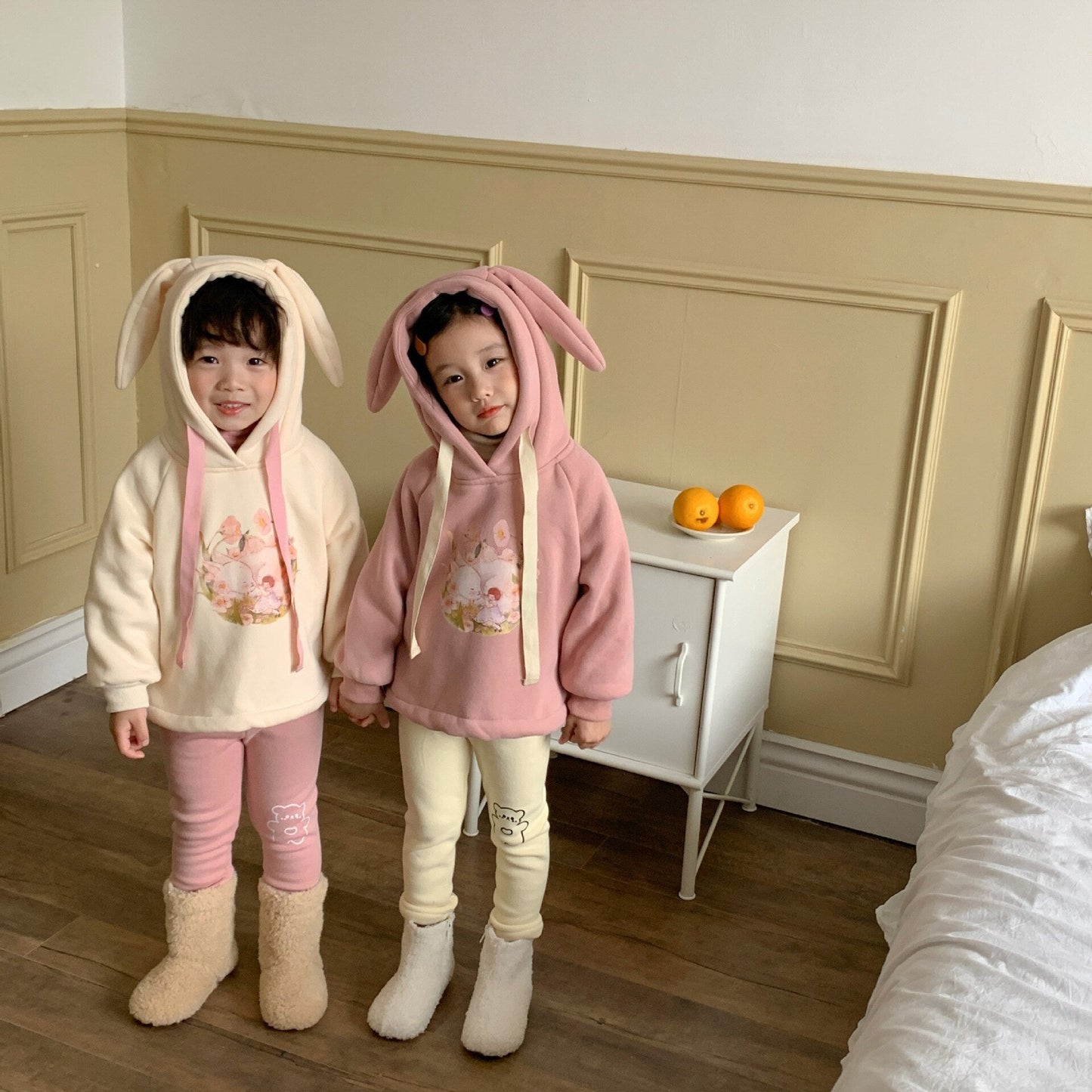 nvxiot Kids Sweatshirt New Winter Baby Warm Long Sleeve Cartoon Hooded Sweatshirts Fleece Toddler Girls Clothes Casual Pullover Tops