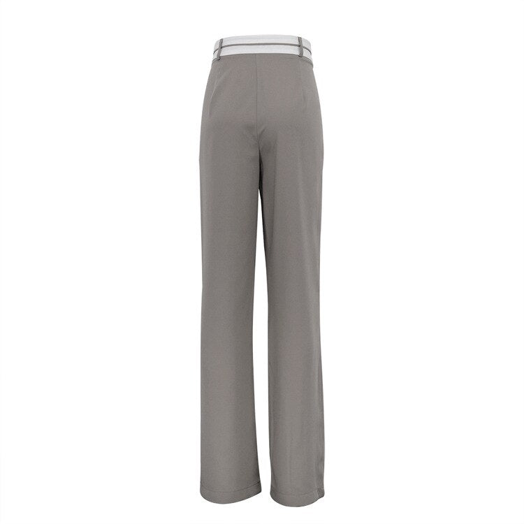 nvxiot Wide-leg Cargo Pants Women Streetwear 2023 Traf Y2k Stripe Harajuku High Waist Suit Pants Casual Loose Womens Trousers Clothing