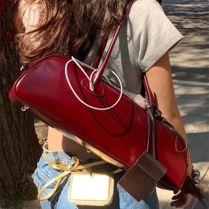 nvxiot - Vintage Y2k Handbag Women 2024 Spring Summer Retro Red Messenger Bag Ladies Fashion Trend Casual Shoulder Bags Bolsos