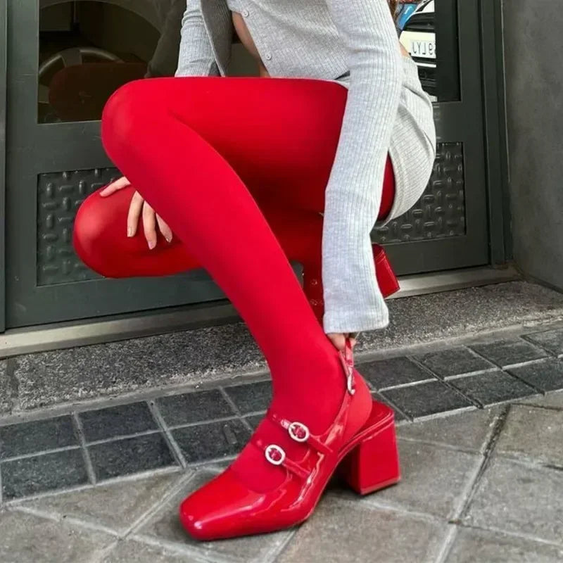 nvxiot - Fall Outfits 2024 Winter Sexy Female Stockings Leggings Skinny Patchwork Casual Solid High Waist Slim Streetwear Women's Pantyhose Lingerie