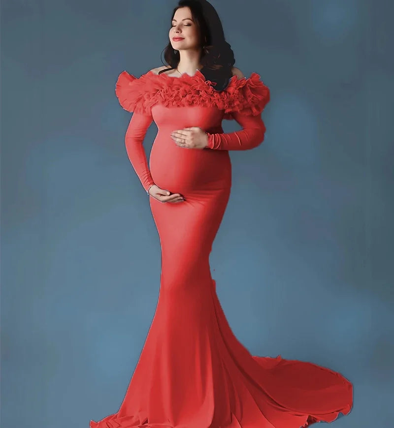 MQTIME - Maternity Dress Photoshoot Dress Baby Shower Dress Maternity Dress