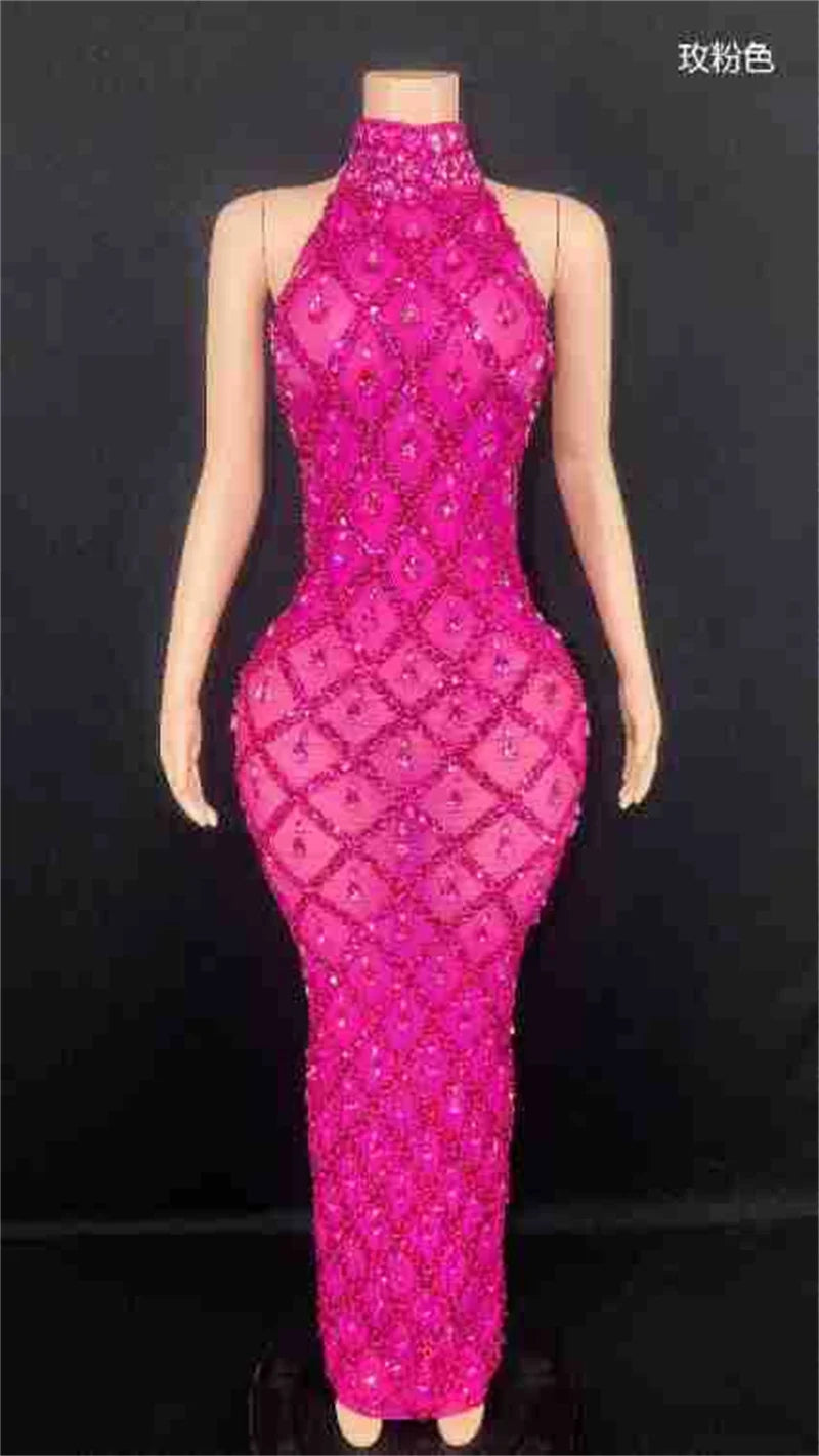 nvxiot - Maternity Photography Sexy Shiny Goddess Bodysuit Rhinestone Maternity Dress For Photo Shoot