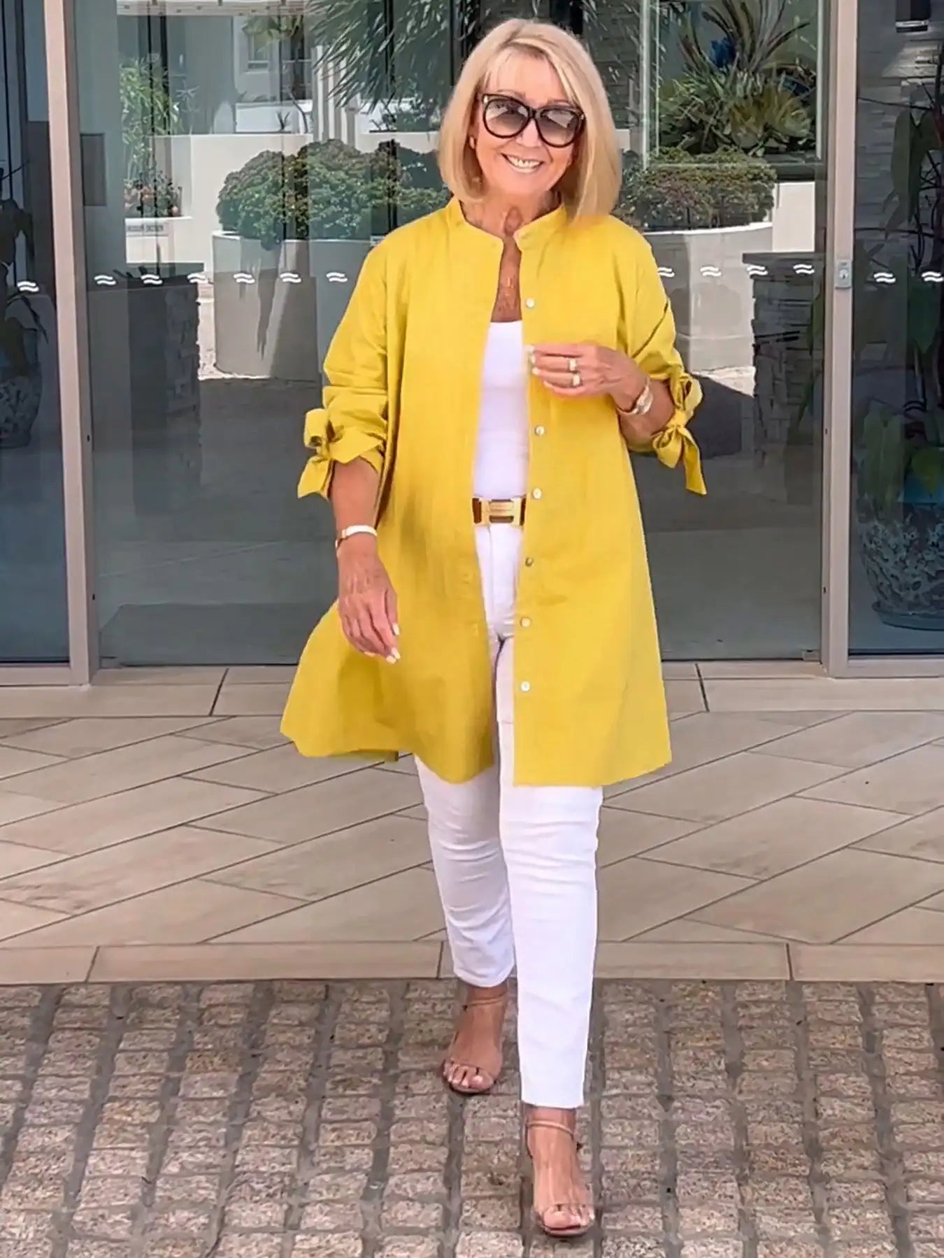 MQTIME - Shirt Jacket for Womens Button Down Shirts Cotton Long Sleeve Blouse Lapel Tops Cover Up Shirt Loose Shirt Jackets