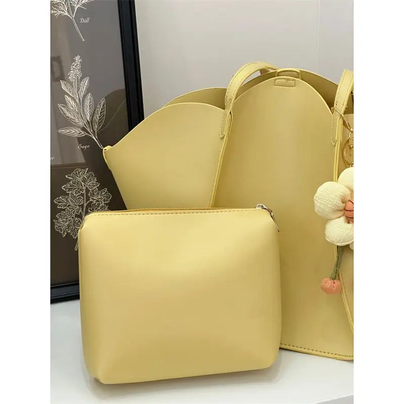 MQTIME - Harajuku Floral Tote Bag Women Summer Fairycore Aesthetic Yellow Handbags Ladies Large Capacity Vintage Handbag Y2k