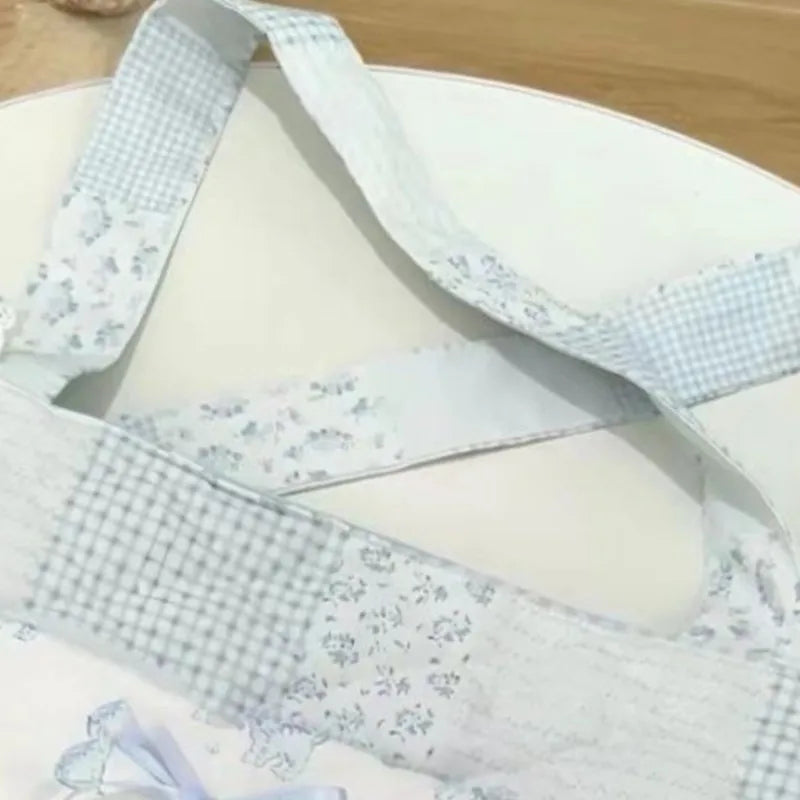 nvxiot - Harajuku Aesthetic Blue Shoulder Bags Women Sweet Lolita Bow Lace Rabbit Cute Handbag Ladies Large Capacity Tote Bag Y2k