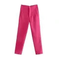nvxiot - 2024 New Chic Fashion Woman Pants Office Wear Pants for Women Vintage High Waist Zipper Fly Female Ankle Trousers Mujer Gothic