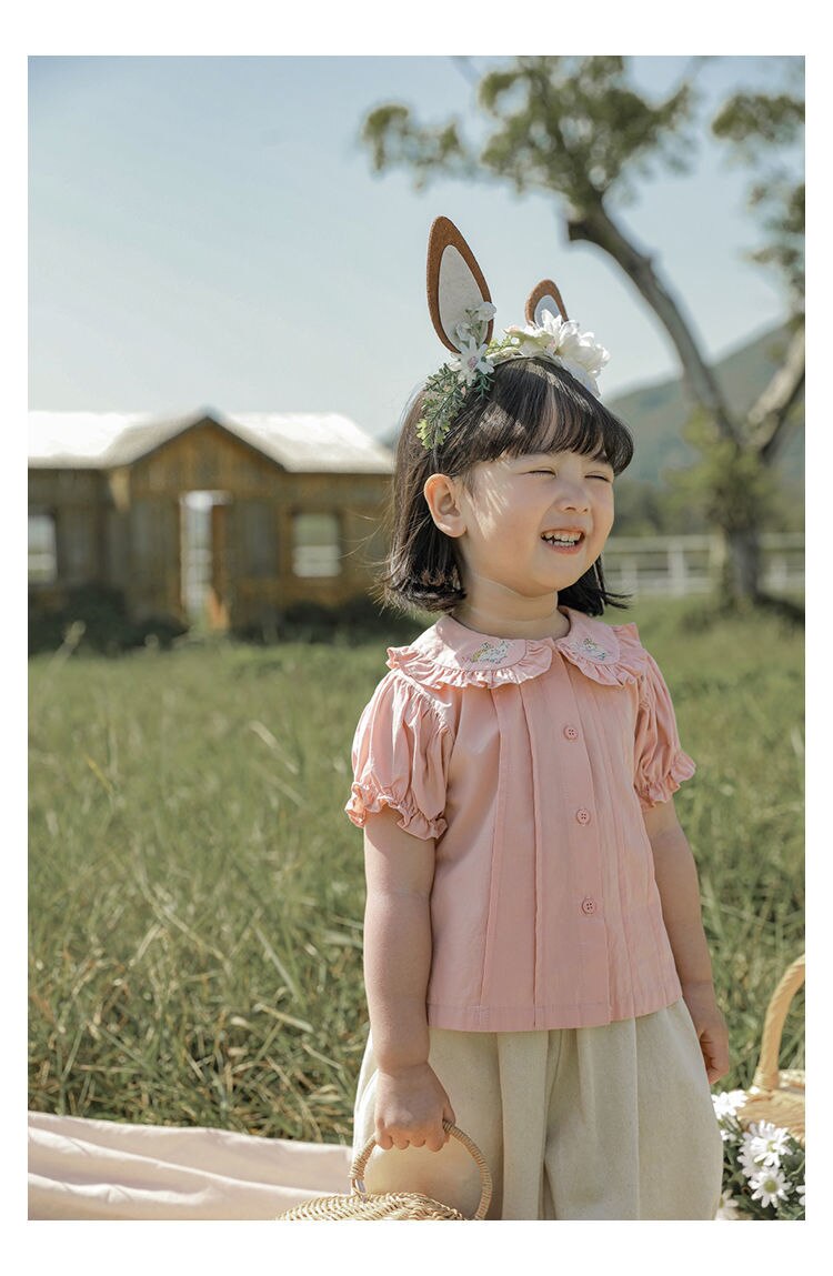 Summer Baby Girls Princess Dress Children Clothes Cotton Short Sleeve Blouse Top+Pants Suits Kids Party pastoral Floral skirt