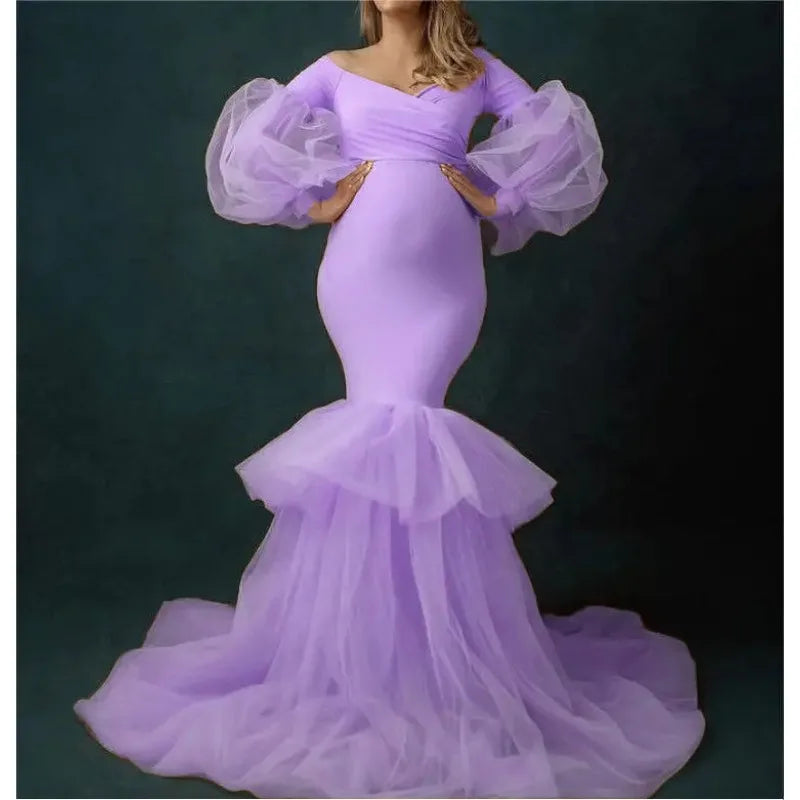 nvxiot - New Arrival Photoshoot Dress Pregnant Women Clothes Sexy Pregnancy Dresses Maternity for Photography