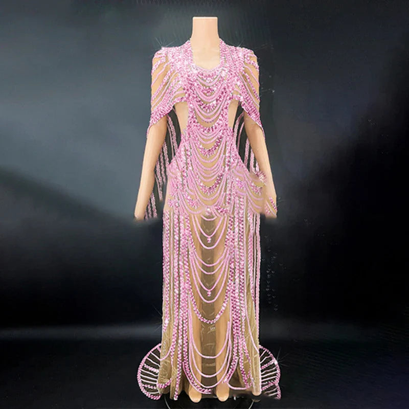 nvxiot - Maternity Photography Props Dress Pregnant Woman Photo Shoot Outfit Long Dresses Sexy Goddess Shiny Rhinestone Sequins Cape
