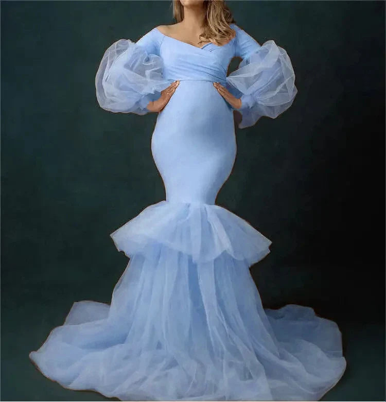 nvxiot - New Arrival Photoshoot Dress Pregnant Women Clothes Sexy Pregnancy Dresses Maternity for Photography