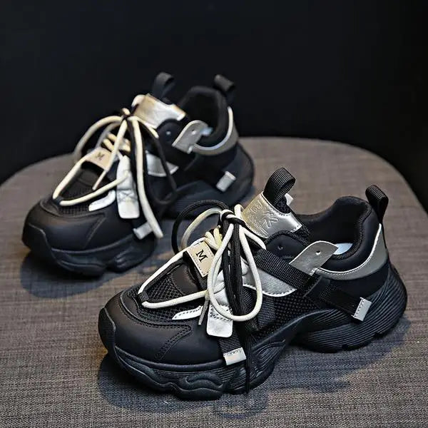 nvxiot Women's Shoes Casual Shoes Spring Sneakers Mesh Tennis Female Platform Woman-shoes Breathable Trainers Thick Sole Roses