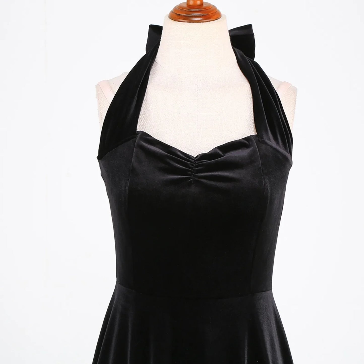 MQTIME - Sexy Retro Red Dress Summer Sleeveless Audrey Hepburn Vintage Halter Dress 50s 60s Gothic Pin Up Rockabilly Dress Robes 2024
