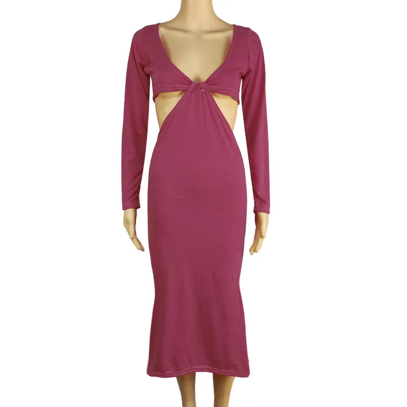 MQTIME - NEW Long Sleeve Bodycon Maternity Maxi Stretchy Dress Perfect For Baby Boy Shower Pregnancy Elastic Gown For Photo Shoots