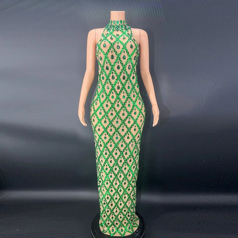 MQTIME - Embellished Maternity dress for pregnancy photoshoot Sexy sparkling Rhinestone Ladies evening sleeveless Dresses