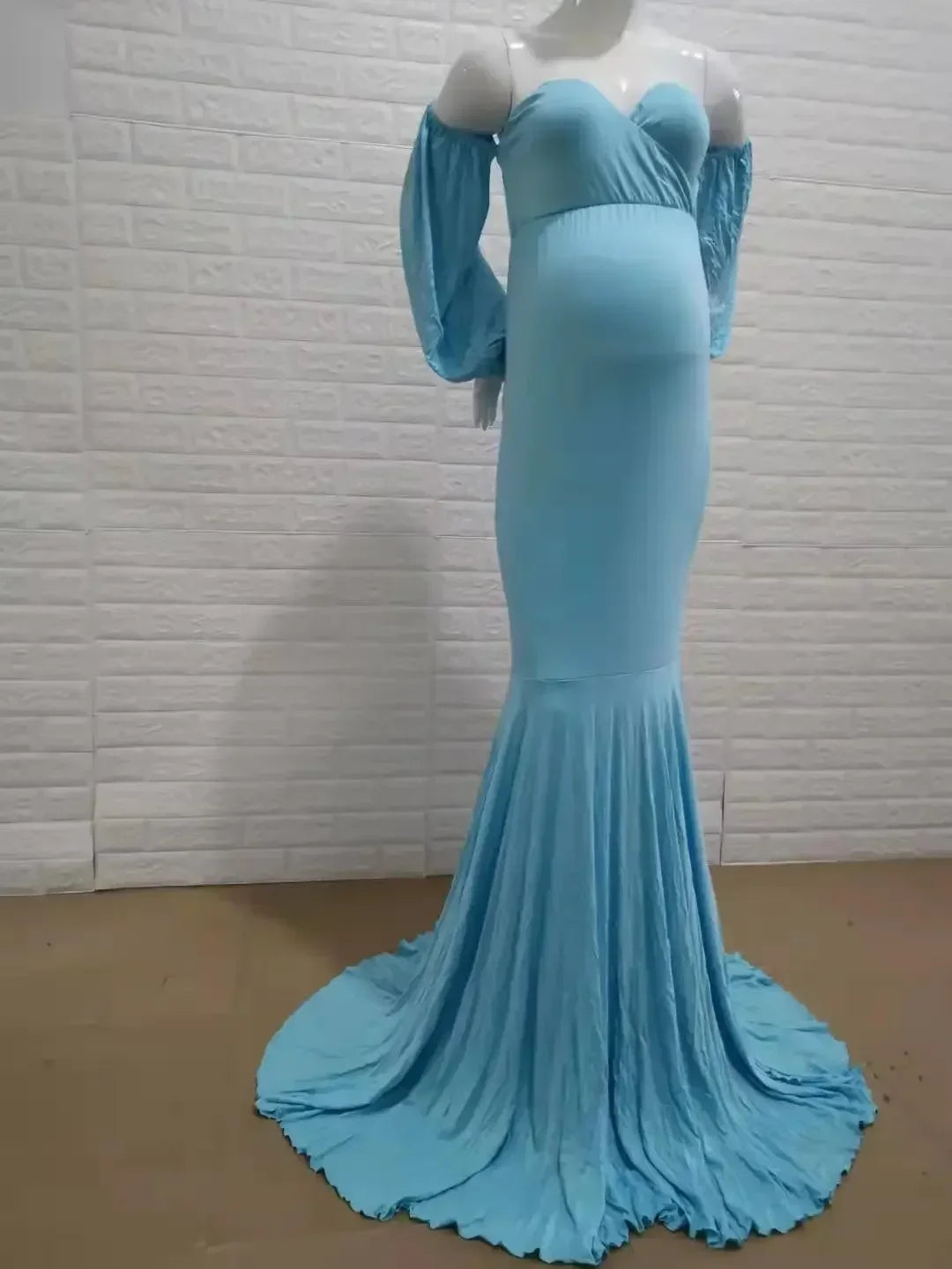 nvxiot - Mermaid Maternity Dresses for Photo Shoot Pregnant Women Pregnancy Dress Photography Sexy Off Shoulder Maxi Maternity Gown